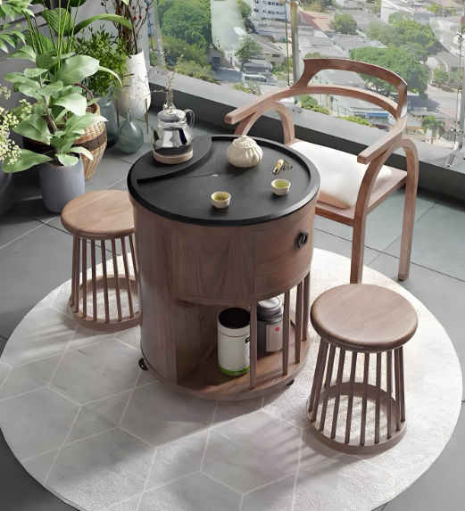 阳台小茶桌